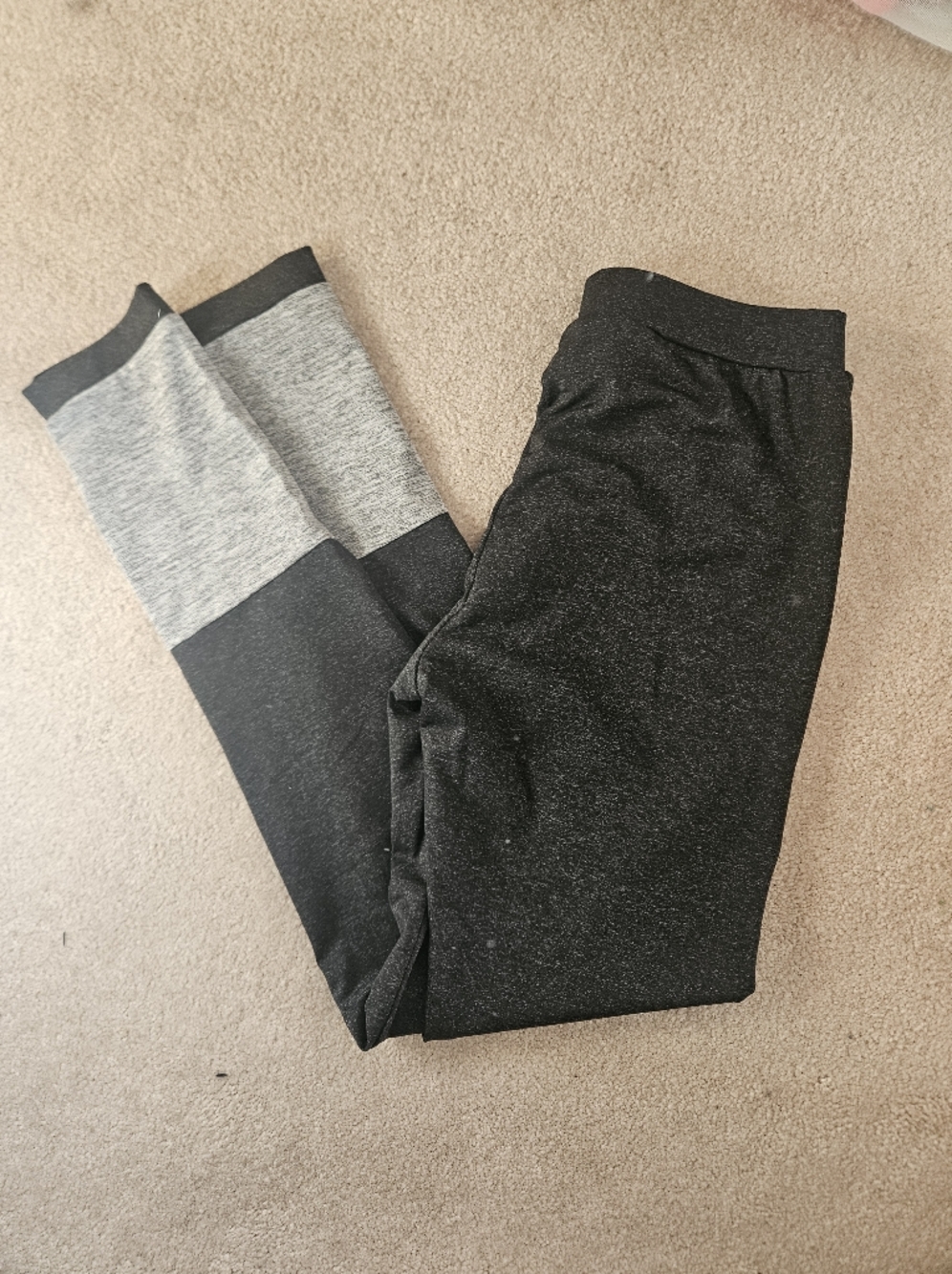 SHEIN Heather Black Tie-Waist Sweatpants